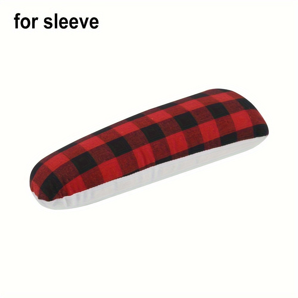 Professional Ironing Tool Set of Black and Red Plaid Ironing Pads - Includes Ironing Pillow, Shoulder Sleeve Pad, and Portable Anti-Scalding Small Household Ironing Artifact