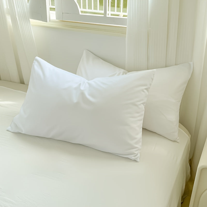 Enhance your bedroom, guest room, or hotel with our 2-piece set of solid color versatile pillowcases. Made from soft and breathable material with a frosted treatment, these pillowcases are conveniently machine washable. Available in three classic colors