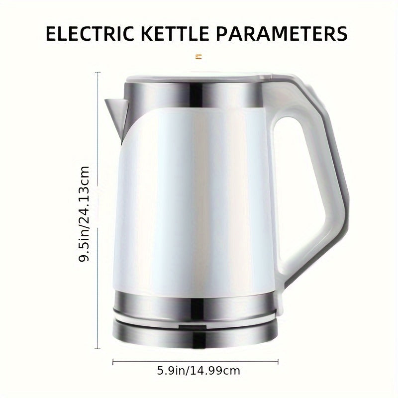 Large capacity electric kettle with automatic power outage protection, anti-scalding design, and stainless steel construction for boiling water in the household.