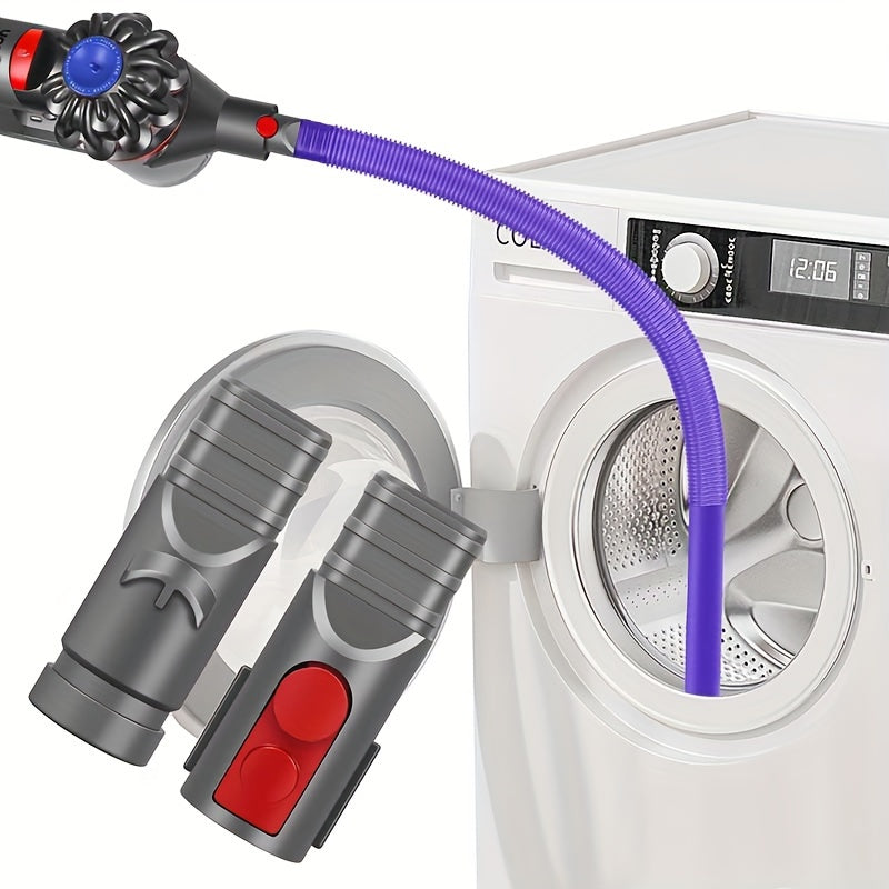 Purple Dryer Vent Cleaner Kit Vacuum Hose Attachment compatible with Dyson V15 V12 V11 V10 V8 V7 V6 Vacuum cleaners, Lint Remover, Dryer Lint Vacuum Attachment.