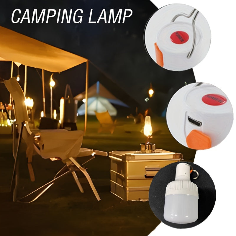 2PCS LED Emergency Lights: Portable Lanterns, USB Rechargeable, Ideal for Camping, BBQ, Fishing, Hiking, and Mountaineering