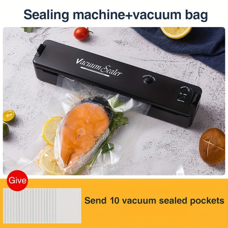 Compact Food Vacuum Sealer Machine - Seals Dry and Moist Food - Includes Starter Kit