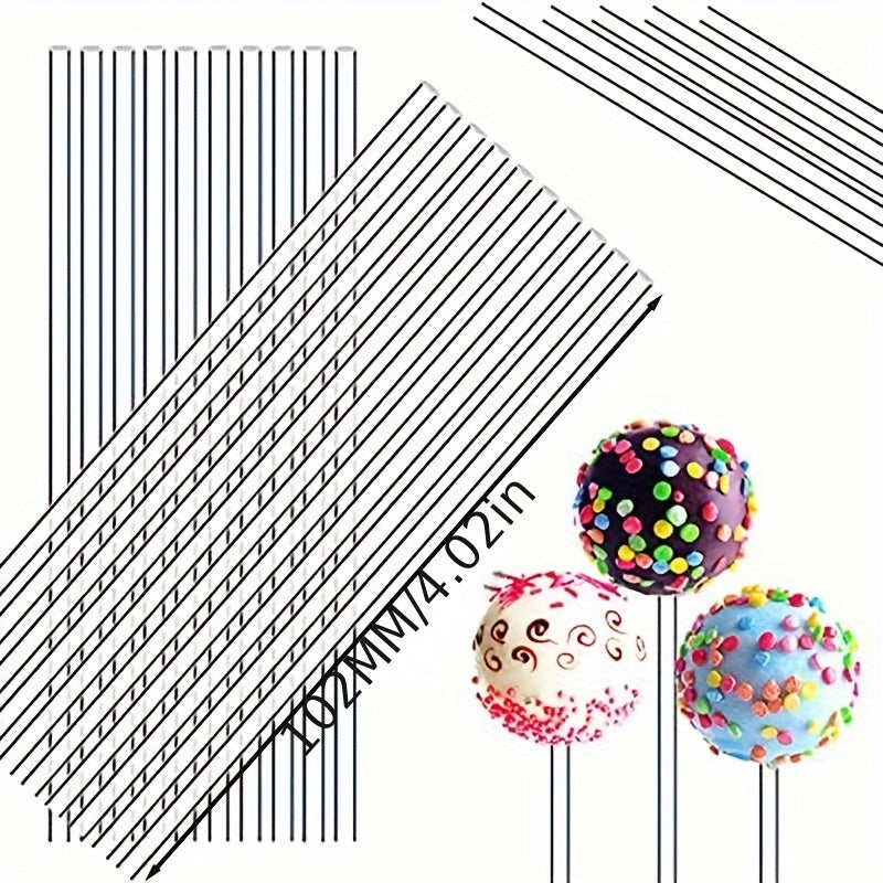 Acrylic Lollipop Sticks Set of 50 - Perfect for Cake Pops, Candy, Treats, Cupcakes, and Desserts at Weddings, Halloween, and Christmas