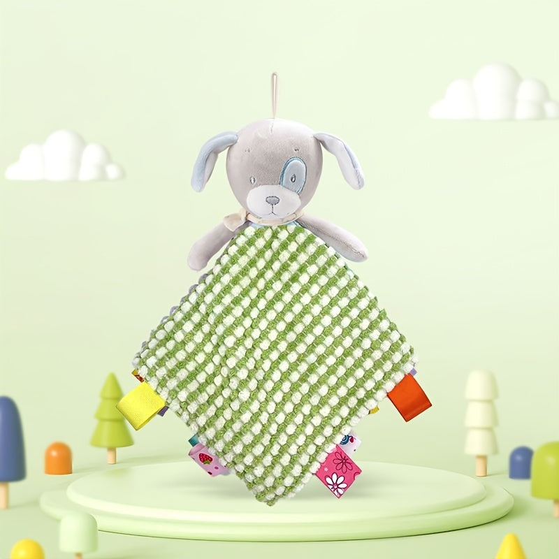 CEKCEK Baby Plush Toy & Comforter Blanket is a hand washable embroidered plaid throw with an animal theme. This multifunctional soft polyester security blanket is perfect for use in a stroller or crib. It also makes an educational gift for children aged