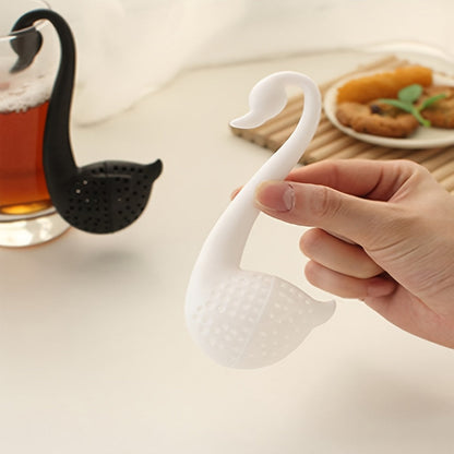 Creative Plastic Swan-Shaped Mini Tea Infuser - Stylish Tea Strainer for Loose Leaf & Blooming Teas, Essential Kitchen & Dining Accessory, Tea Lover's Must-Have