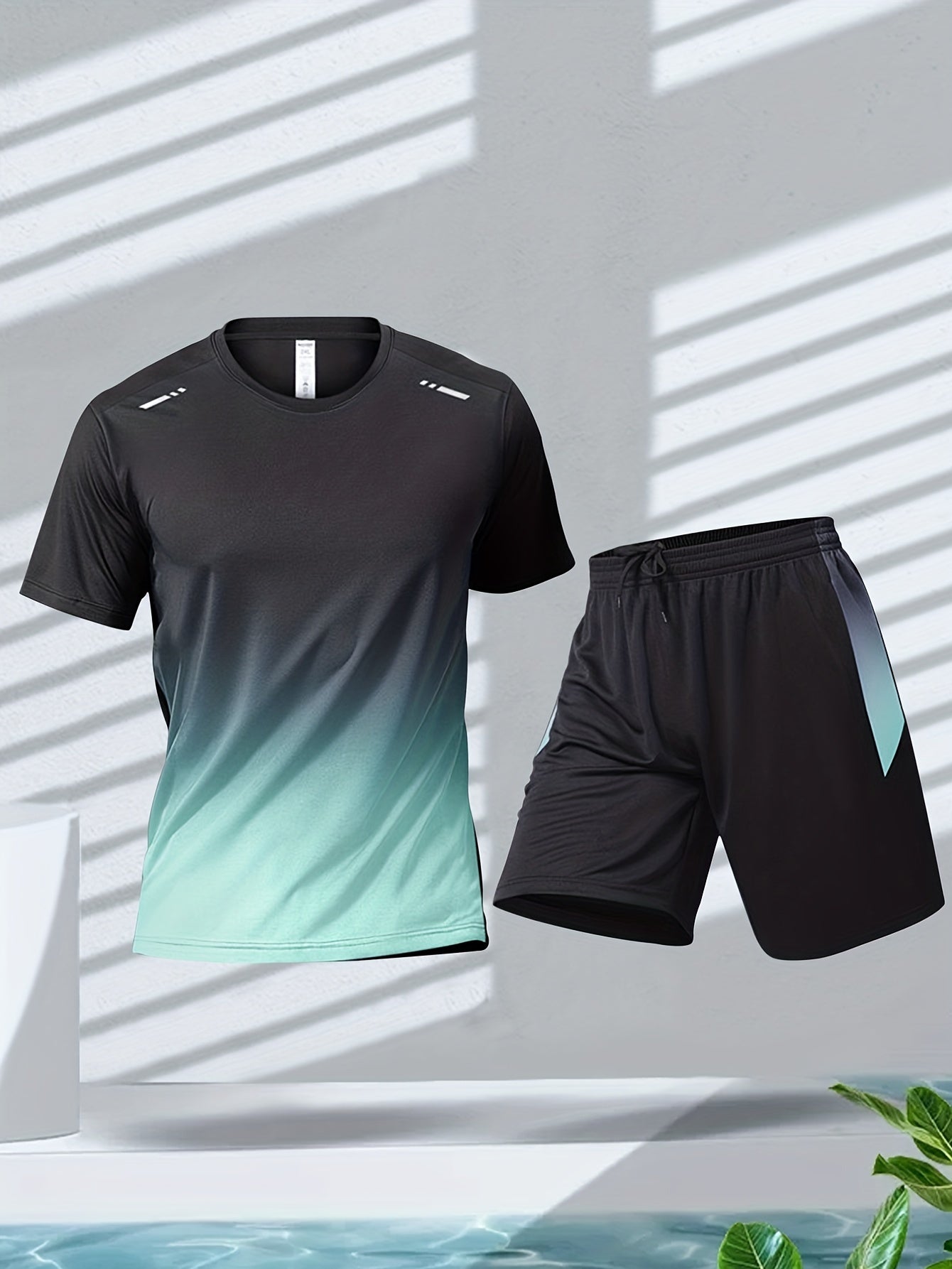 Breathable running and fitness sportswear for men, including quick-dry short-sleeve shirt, basketball gear, and summer tank top.