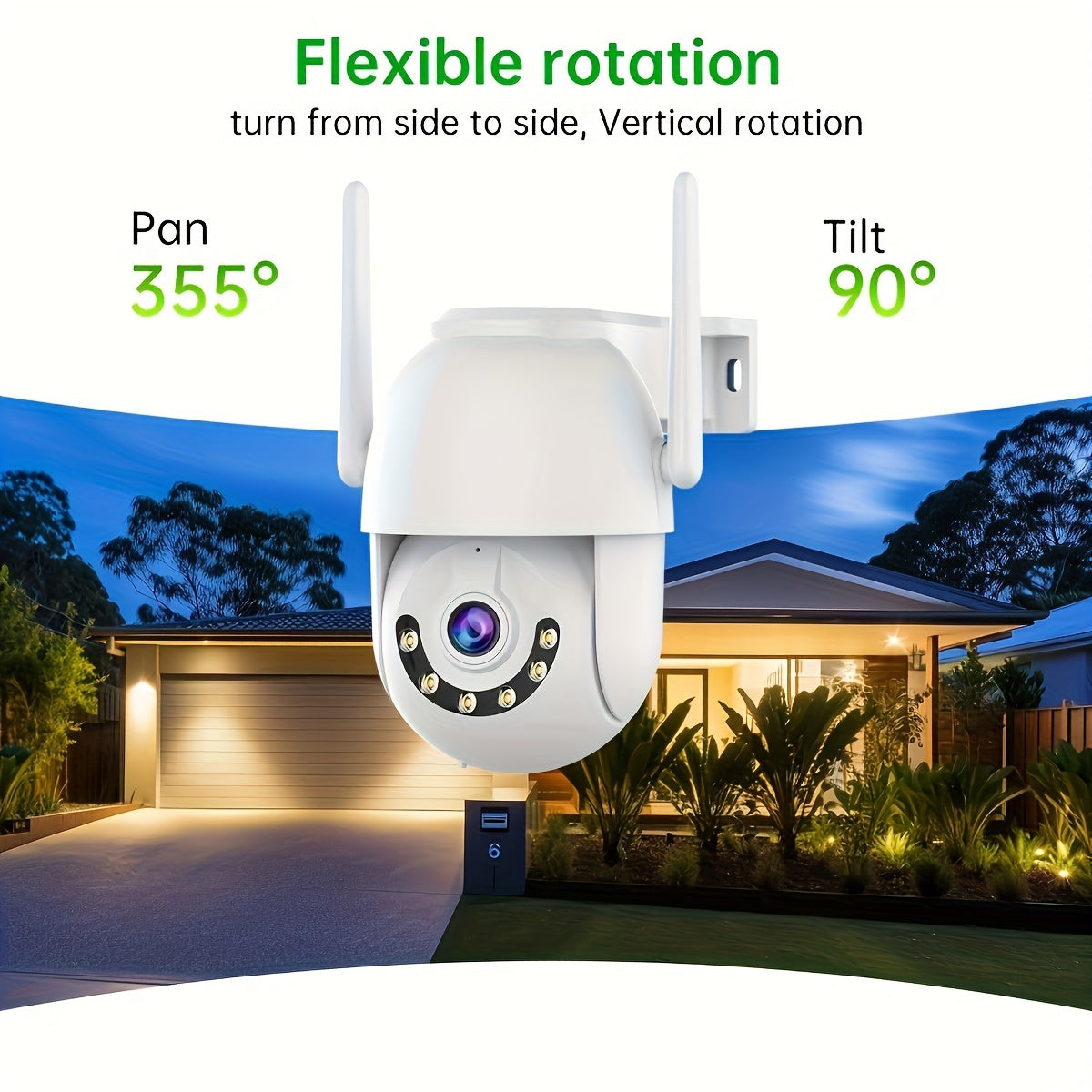 Enhance your outdoor security with the JOOAN 3MP HD Security Camera. Featuring PTZ, full-color night vision, human tracking, and motion detection capabilities, this camera is compatible with smartphones for easy access and monitoring.