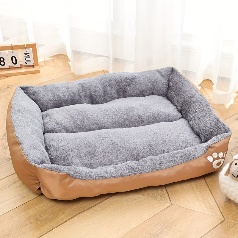 Soft dog bed mat in multiple sizes with non-slip bottom, machine washable, suitable for all breeds.