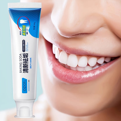 Probiotic enriched toothpaste with mint for fresh breath, stain removal, and deep oral care. Ideal for home and travel with sleek tube design.