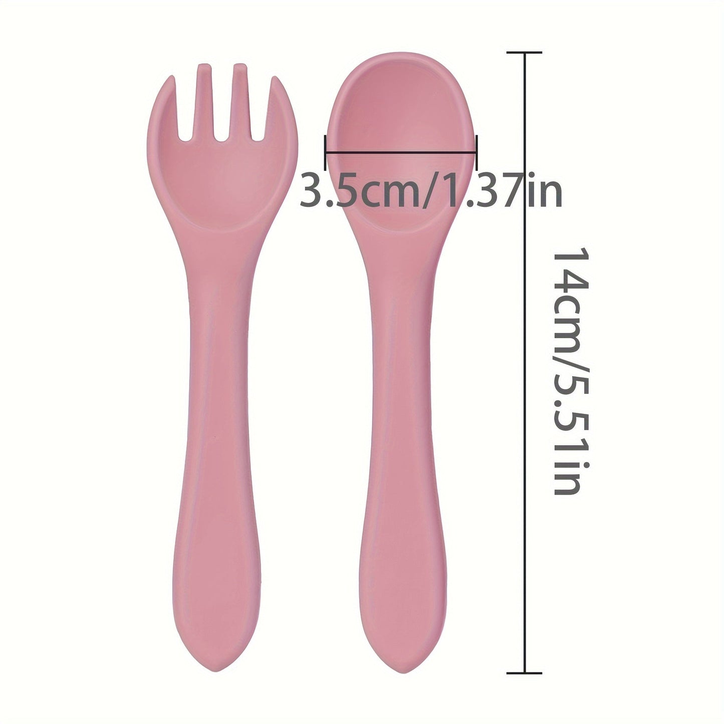 TYRY.HU Fork and Scoop Set - Personalize the Name! Made with 100% Silicone, BPA Free. Perfect for Self-Feeding. Ideal Gift for Christmas, Thanksgiving, and New Year.