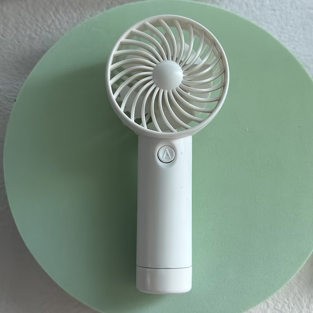 Compact Handheld Fan with 3 Speeds, USB Rechargeable, Quiet Operation, Mini Personal Fan for On-the-Go Cooling, Available in Various Colors