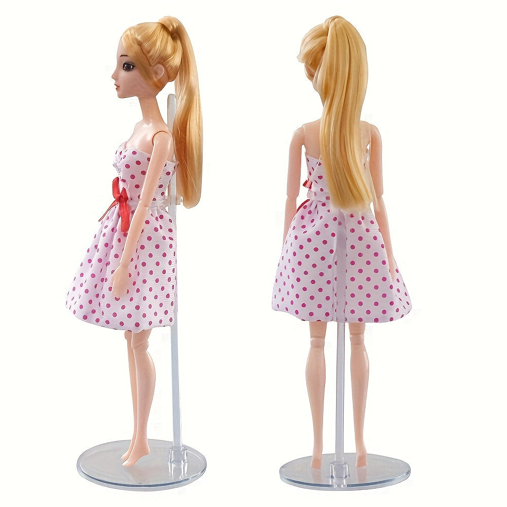 1pc Elegant Transparent Doll Stand - Ideal for Displaying Dolls and Dollhouses