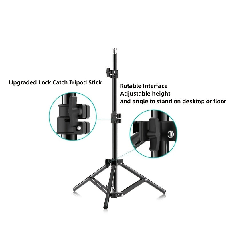 63-inch extendable tripod made of heavy duty carbon steel for supporting softbox, video flash, reflector, and lighting background in photo studio.