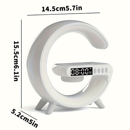 2024 Wireless Bedside Lamp with Fast Charging, Speaker Alarm, Ideal for Bedroom, Party, Home Decor.