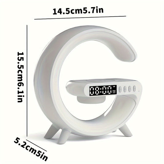 2024 Wireless Bedside Lamp with Fast Charging, Speaker Alarm, Ideal for Bedroom, Party, Home Decor.