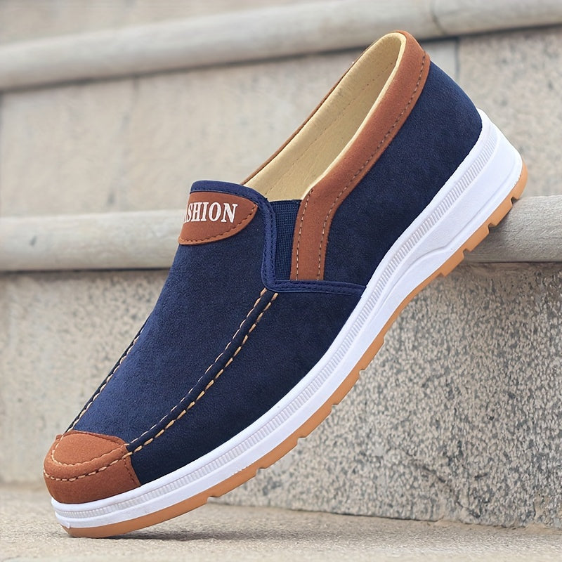 1pair Men's Fashion Casual Loafers with Breathable Lightweight Durable Design, Ideal for Outdoor Activities.