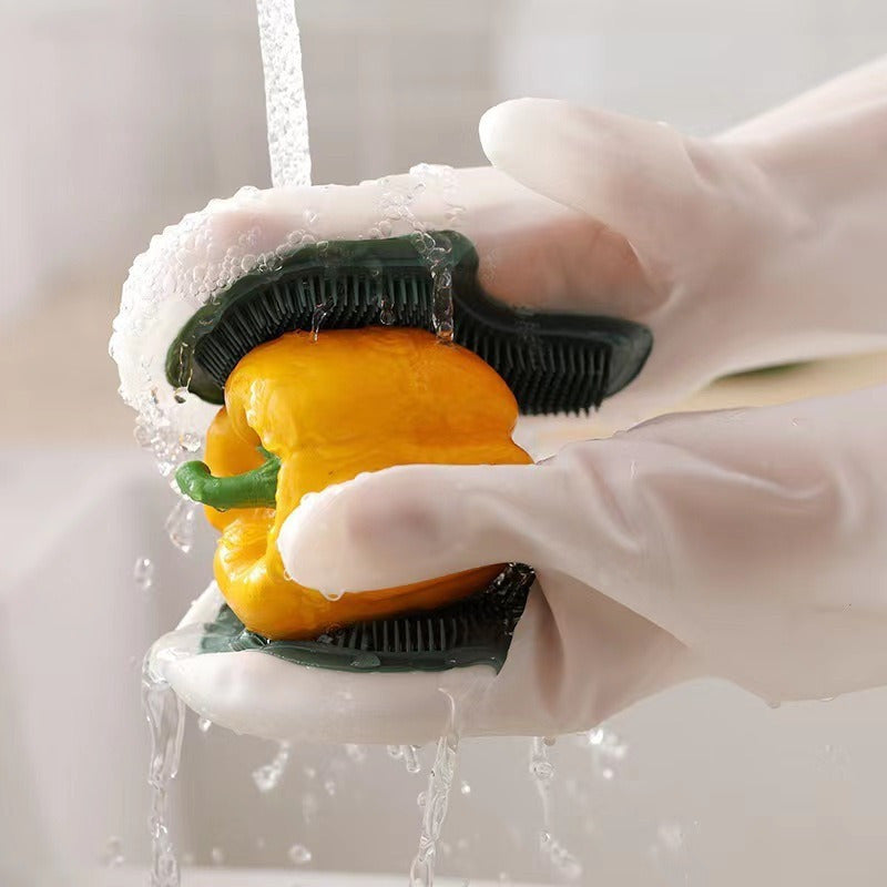 Magic Scrub Dishwashing Gloves are a versatile option for cleaning various areas including the kitchen, bathroom, and outdoors. They are water resistant and lead-free.