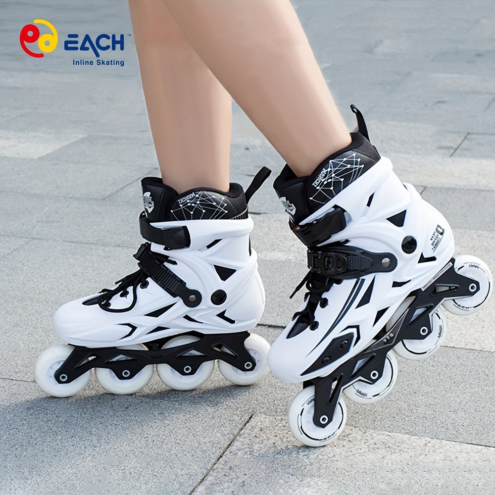 Elevate Your Skating with Professional Unisex Inline Skates featuring Buckle and 4 Wheels!