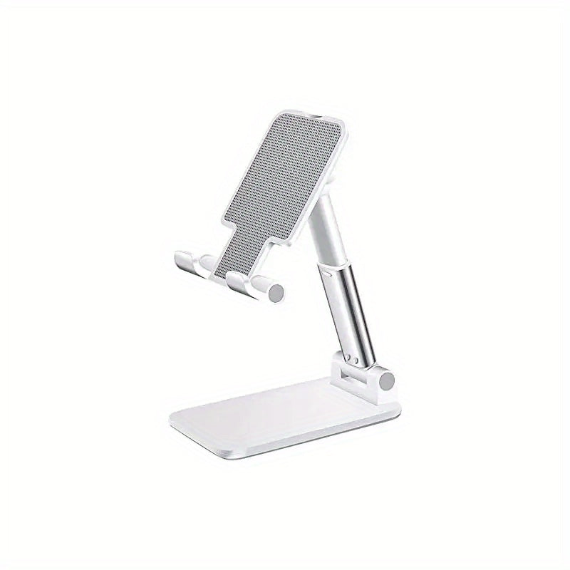 Desk mobile phone holder stand for various devices with adjustable feature.