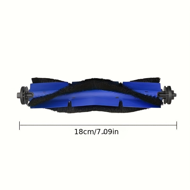 Replacement brush kit for Eufy RoboVac, includes 2 pieces compatible with various models such as 11S, 15T, 30, 30C, 15C, 12, 35C, 11S Max, 15C Max, 30C Max, G20, and G30. Set includes 1 roller brush and 1 main brush, suitable for use on plastic floors