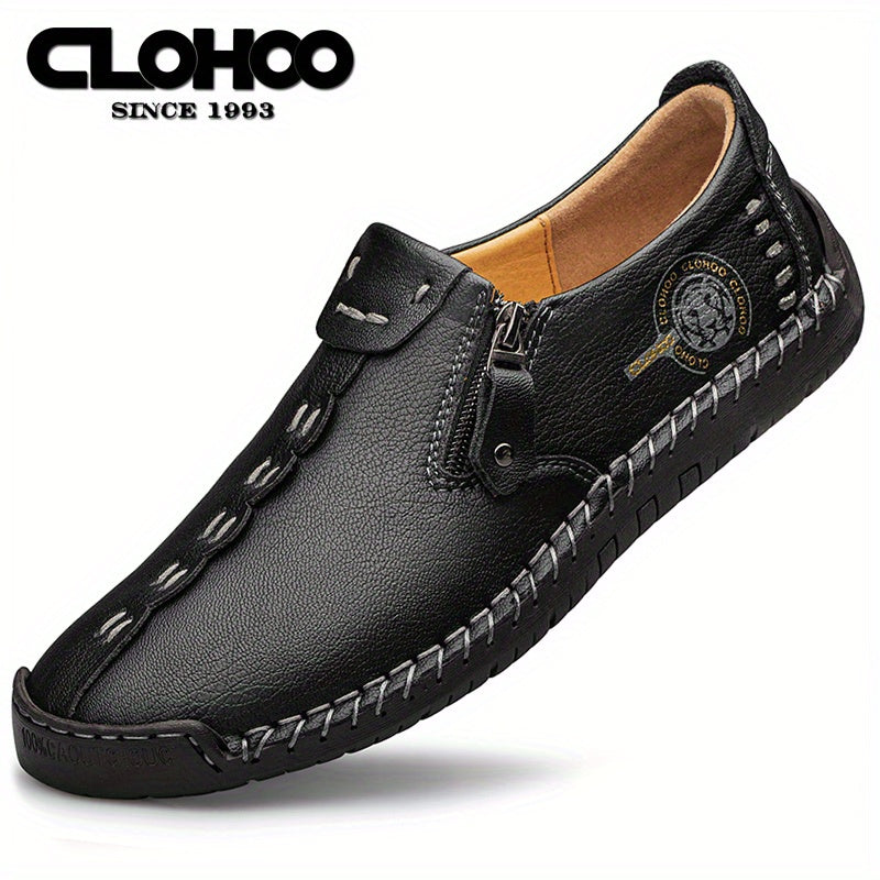 CLOHOO Men's Stitching Loafers, Non-Slip Casual Shoes