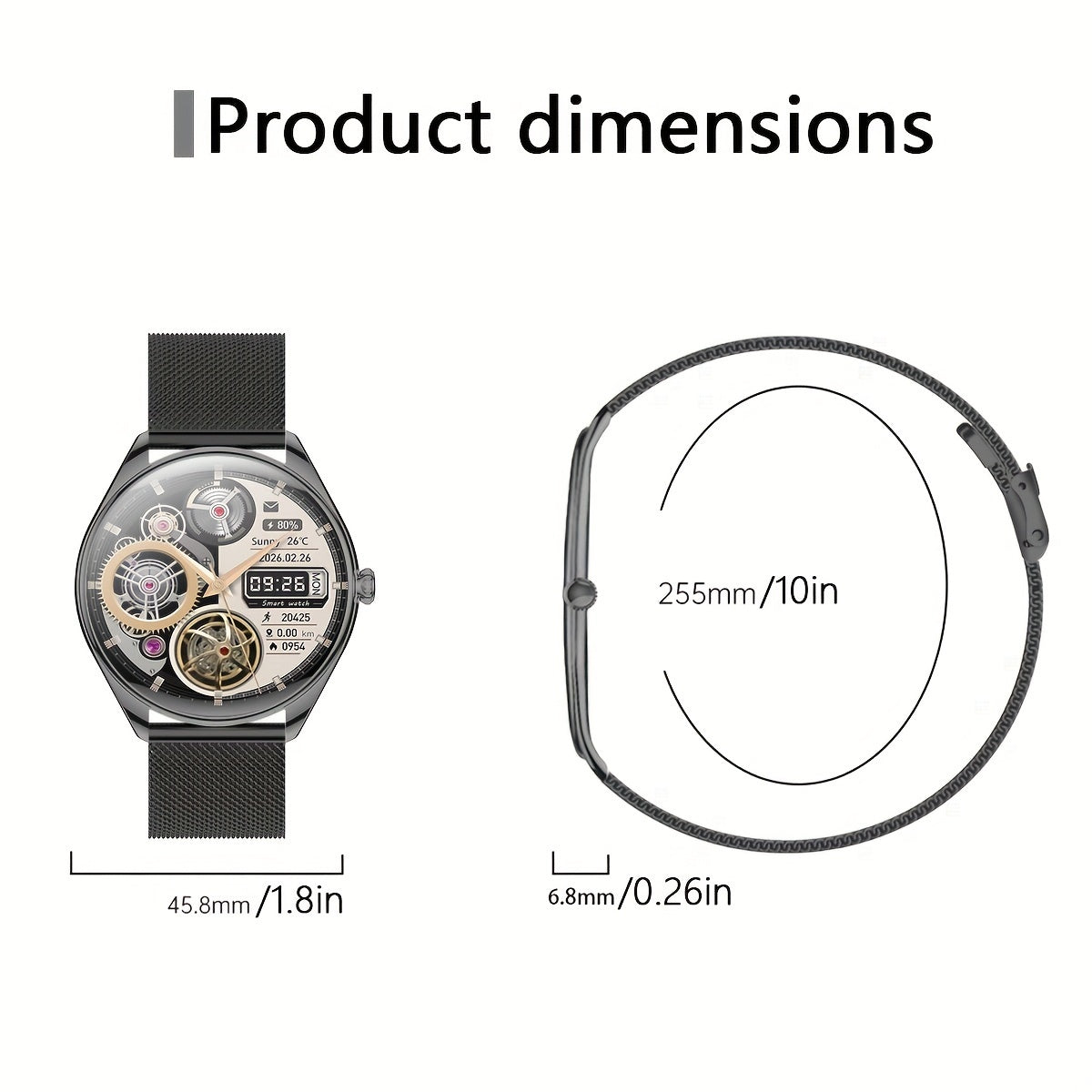 Cutting-edge Smart Watch With Robust Voice Control for Both Women and Men, Extended Battery Life, Hands-free Calling, Extensive Sports Tracking, Crisp 1.43-inch AMOLED Display, Convenient USB Charging, Bluetooth 5.0 Connectivity Ideal for Work and Play