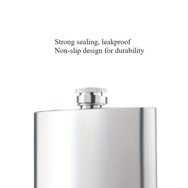 Leakproof Stainless Steel Hip Flask with Soft Touch Leather Packaging, Perfect for Whiskey, Rum, and Vodka. Portable, Rugged, and Durable for Outdoor Use. Smooth and Delicate Wine Bottle Alternative.