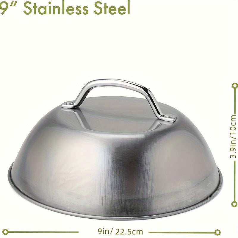 Stainless Steel Steak Cover - Perfect for BBQ Grilling Outdoors

This durable thicken Western Steak Cover is ideal for use in restaurants or at home. With a convenient hand handle, this hemispherical cover provides excellent coverage for your steak while