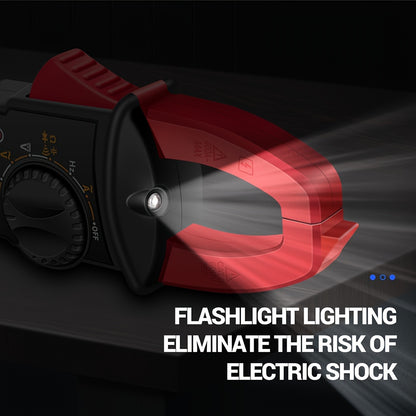 1 Set Clamp On Multimeter Ammeter Set with Measuring Pen, Flashlight, ST180 4000 Count, Buzzer, Measuring Current, Voltage, Capacitance, Resistance, NVC Detection, Diode Continuity, Duty