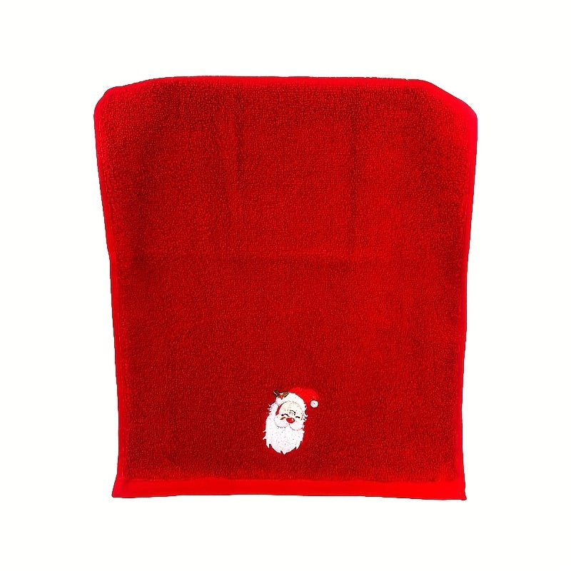 Velvet Christmas hand towel set made of pure cotton, perfect for kitchen or as a gift.