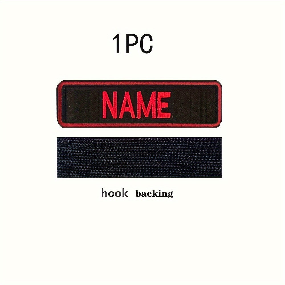 Personalized Logo ID Patch with Custom Embroidered Name - Ideal for Clothing, Jackets, Hats, and Backpacks - Size: 10.16x2.54 cm