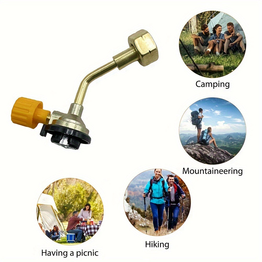 Adapter valve for direct refilling of camping gas butane cylinders