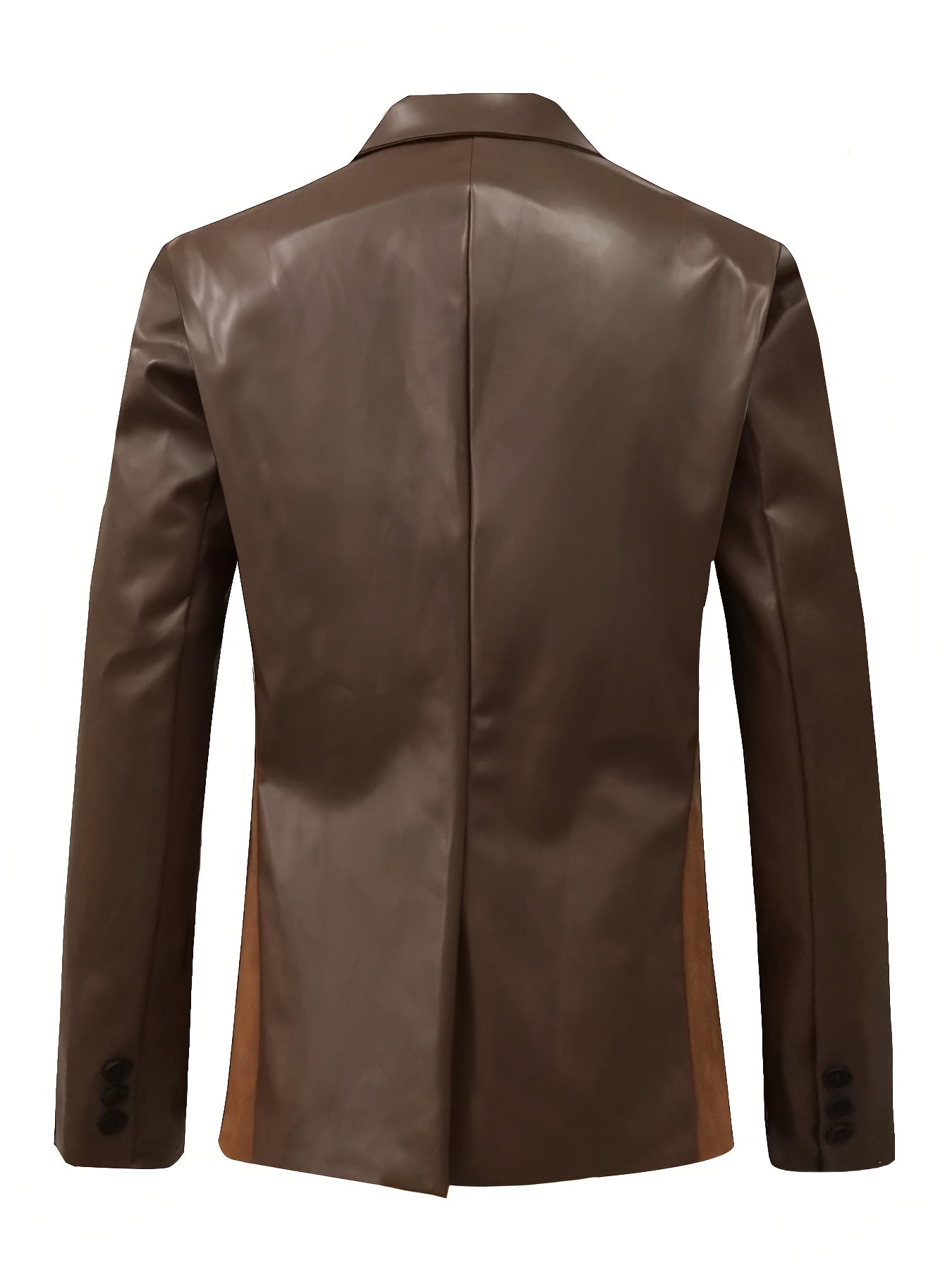 Men's casual blazer made from 100% polyester with button details, regular fit for spring/fall, available in adult sizes.