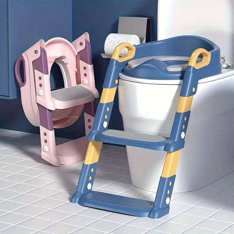 Introducing the 1pc Kids' Step Toilet, a foldable potty training seat with a step stool. This versatile product makes a fantastic gift for Christmas, Halloween, Thanksgiving, New Year's, or Valentine's Day. Get yours from PANLYNNER today!