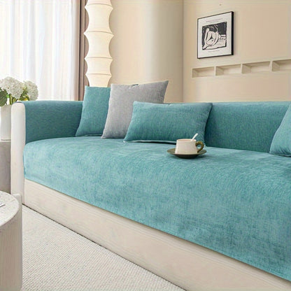 Chenille Sofa Cover suitable for armchairs to 4-seater sofas, pet-friendly, non-slip, machine washable - 1pc.