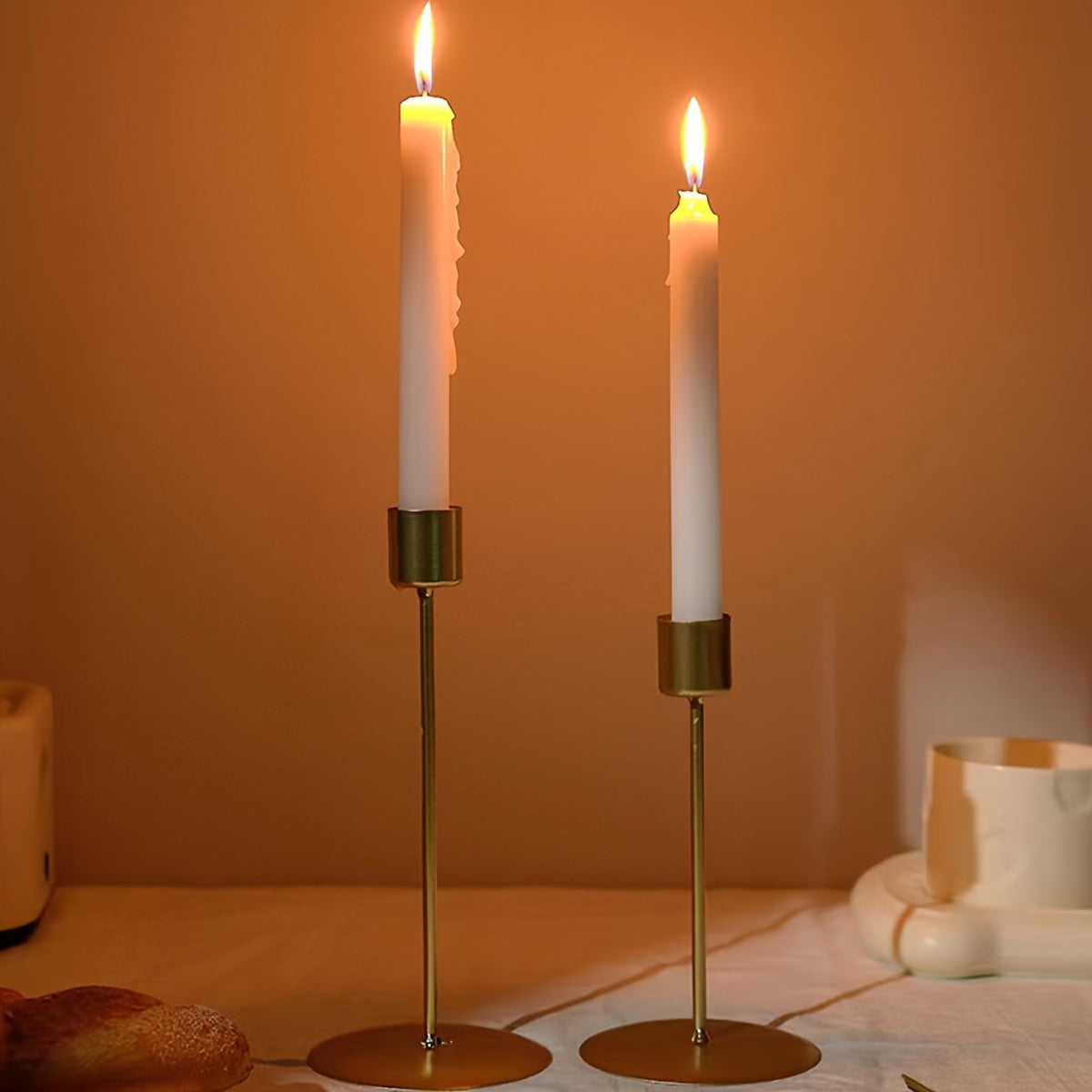 2 Candle Holders for candlelit dinners, weddings, birthdays, living room or table decorations, Valentine's Day, New Year, and Christmas.