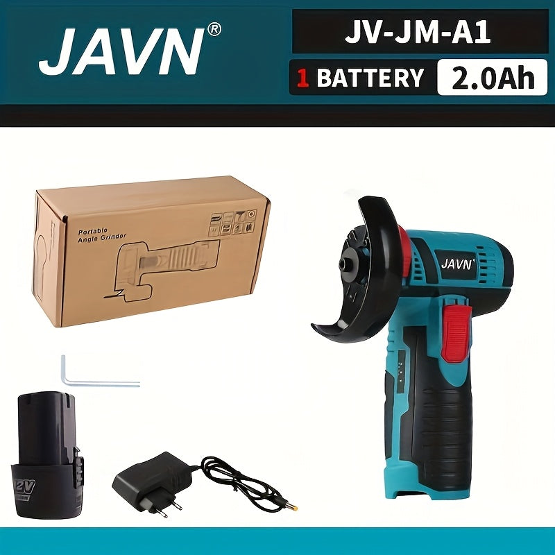 Mini angle grinder, 12V, 19500rpm, for grinding wood, metal, and plastic. Power tool by JAVN.