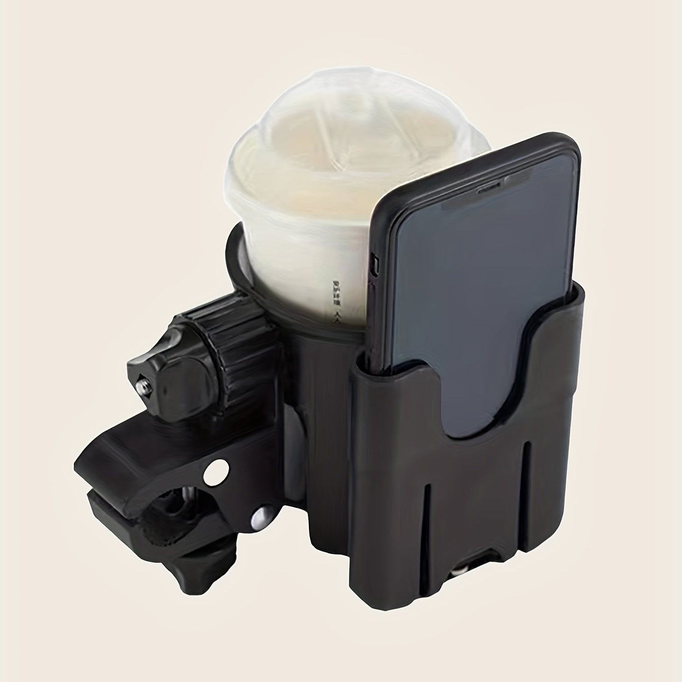 Baby stroller cup holder that doubles as a bottle holder, compatible with children's car water bottles and mobile phones