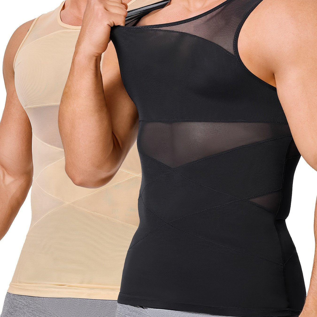 SCARBORO Men's Compression Shirt Slimming Vest