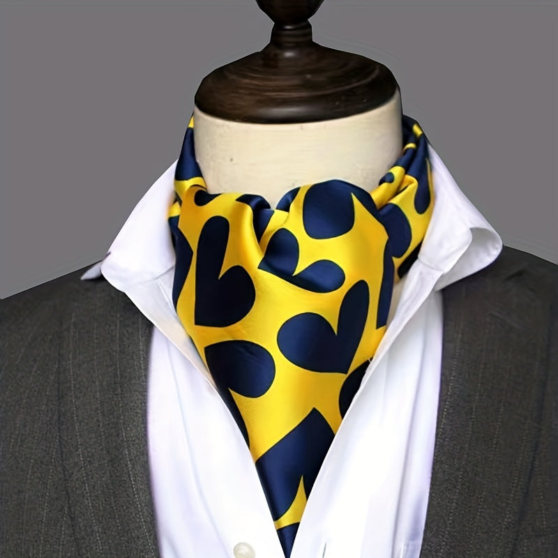 Stylish Men's Scarves: British Vintage Suit Shirt Twill Scarf with Printed Double-layer for Business - Unisex Wraps