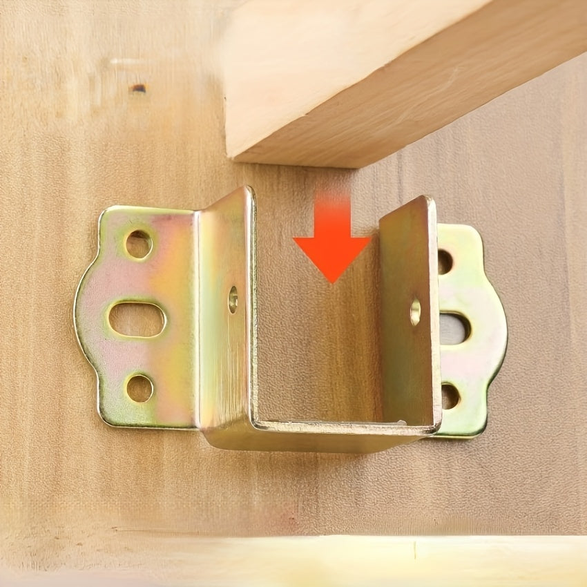 Sturdy Metal Bed Frame Brackets: Secure Hooks for Supporting Furniture, Ideal for Corner Joints and Wooden Pieces.