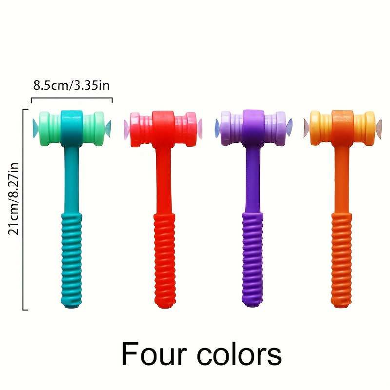 1pc dual-sided suction cup hammer for educational phonics word card tapping, classroom learning game, and interactive teaching prop for teachers.