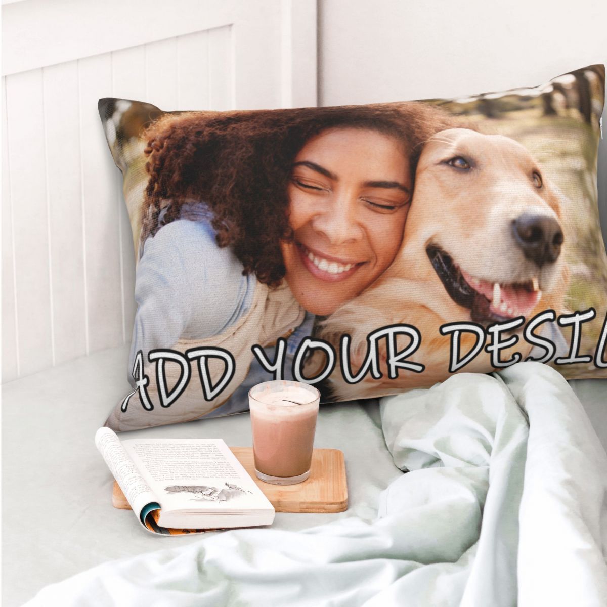 Custom Square Throw Pillow Case with Personalized Photo & Text - Ideal Present for Birthdays & Anniversaries