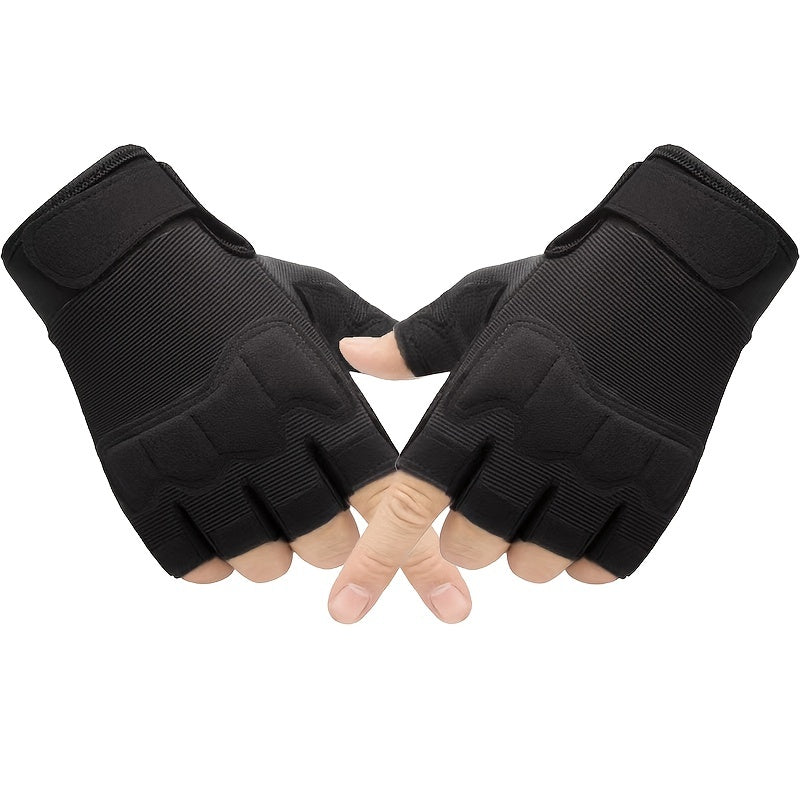 Half-finger gloves for men and women suitable for sports, cycling, fitness, outdoor activities, and fishing.