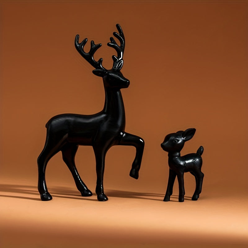 2-piece set of Mother Deer statues for room decor, perfect for kids' rooms or Christmas home decoration.