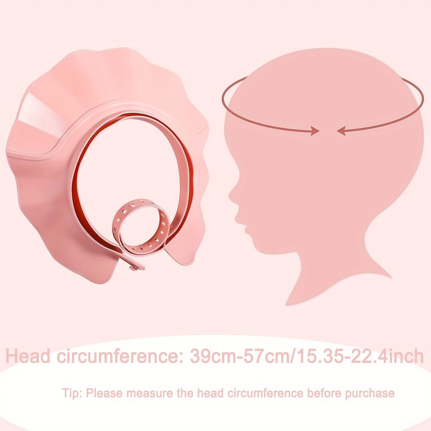 Keep your baby's eyes and ears safe with this adorable adjustable shampoo shower cap for baby showers.