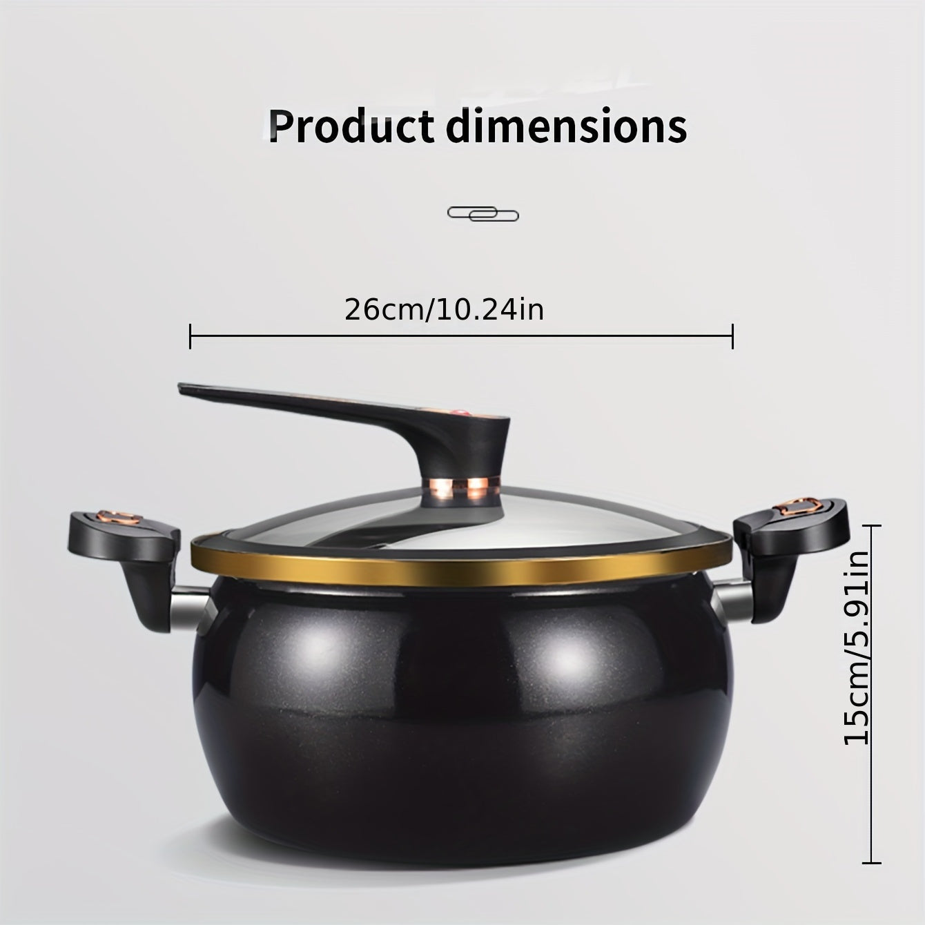 Versatile 7L Cast Iron Soup Pot with a 26cm Large Capacity, Non-Stick Coating, Compatible with Induction and Gas Stoves, Ideal for Fat Pot and Stews.