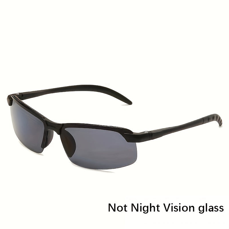 Night vision glasses for outdoor sports and night driving, available in sets of 1, 2, or 4, for men and women. Fashionable semi-rimless design.