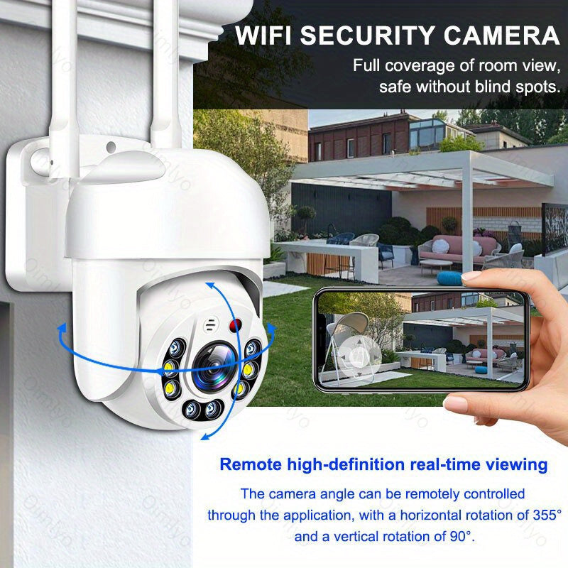 OIMLYO Advanced Wifi Security Camera with 360° Panoramic PTZ, AI Humanoid Motion Detection, Two-Way Voice Intercom, and USB Power.