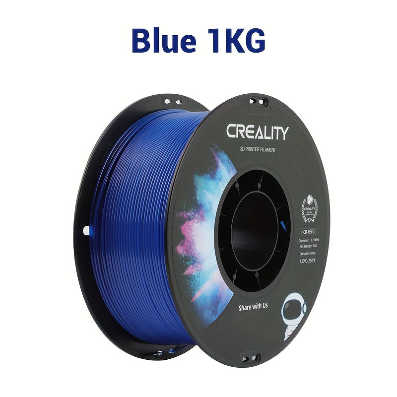 Creality PETG 3D Printer Filament 1.75mm 1KG, High Precision, Strong Toughness, Odorless, Better Fluidity, Moisture-proof, Ender Filament 1pc.